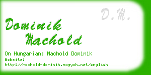 dominik machold business card